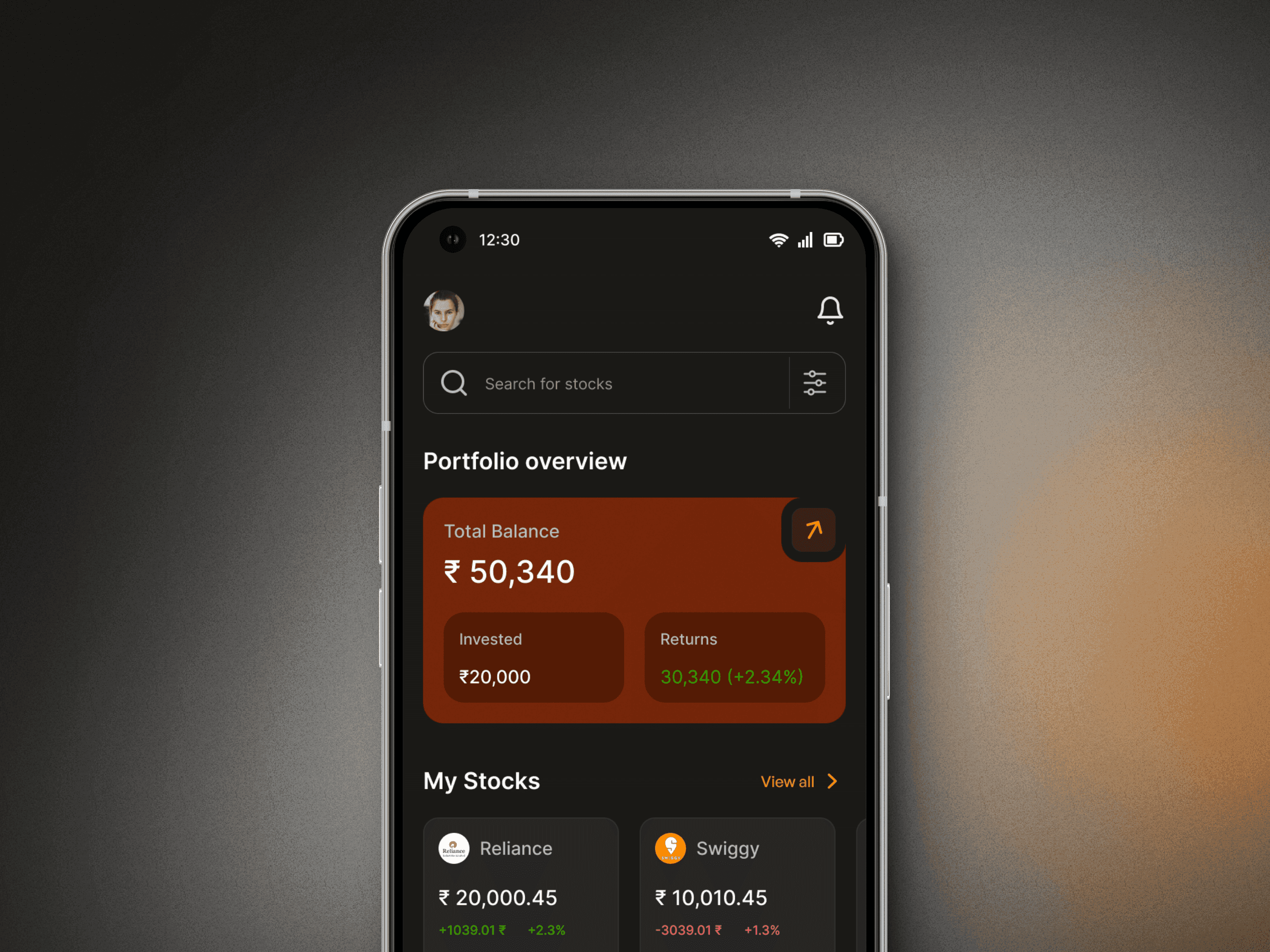 Visual design drill — mobile screens