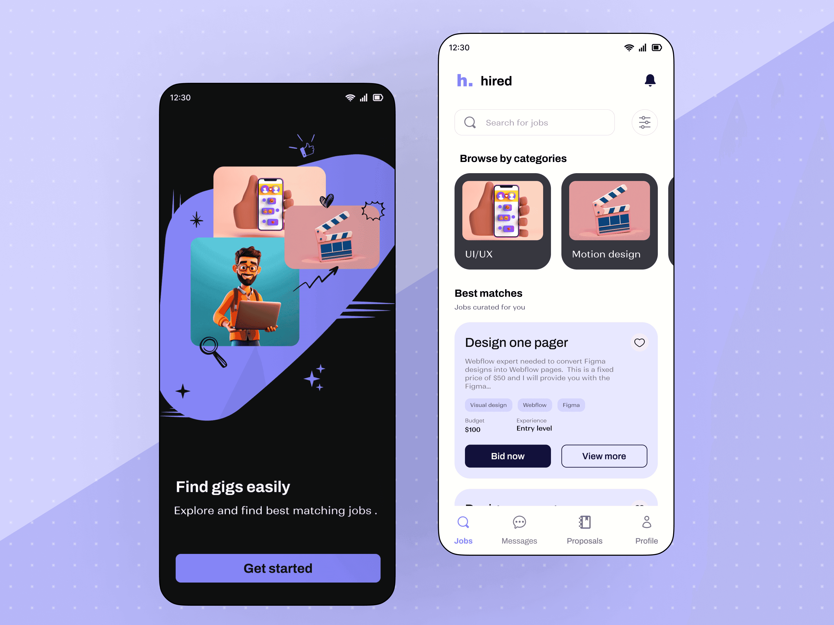 Visual design drill — colorful UI