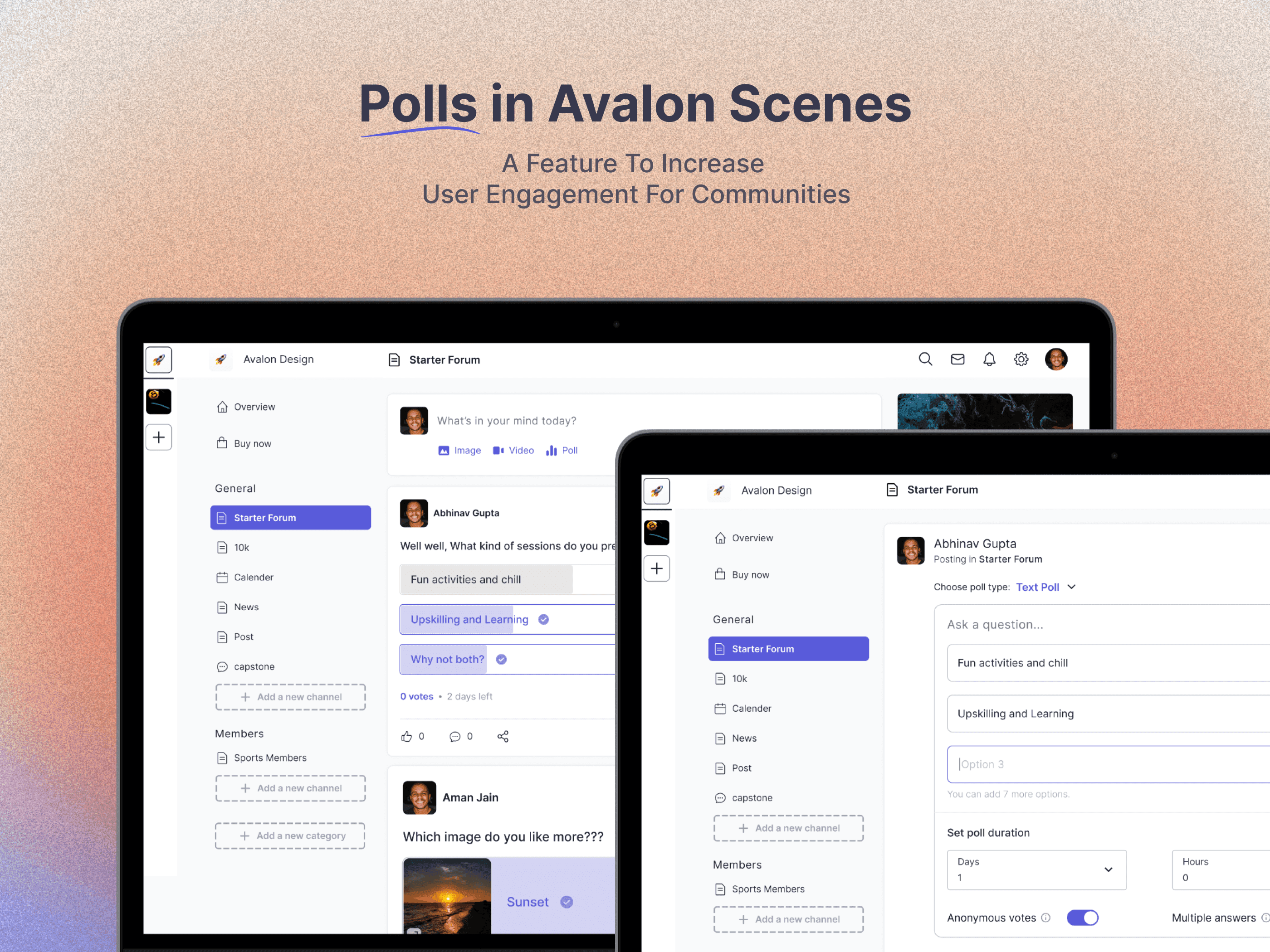 Designing a Poll Feature for Avalon Scenes
