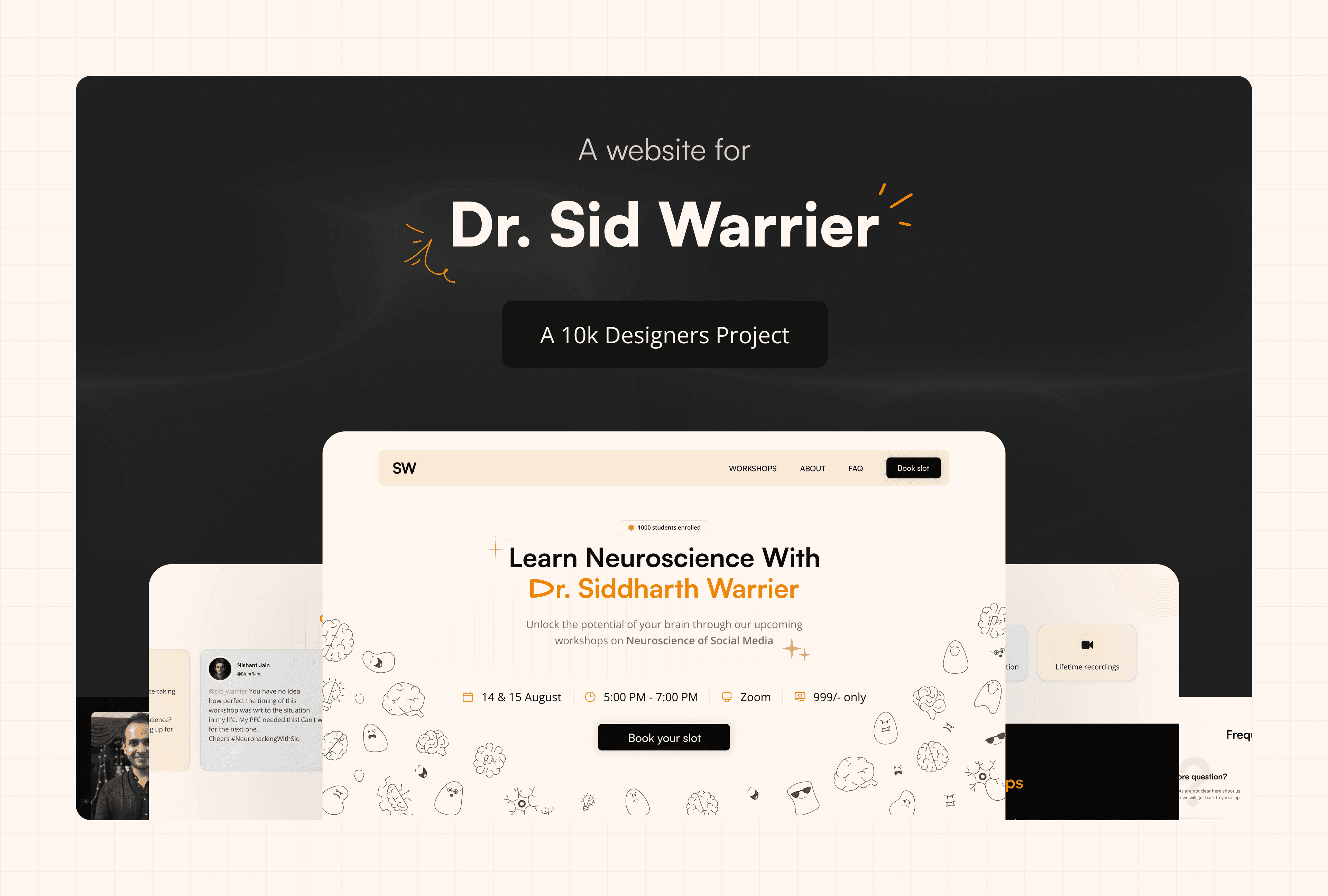 Designing Dr. Warrier's Workshop Booking Page